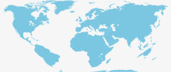 蓝色简约地球地图插图素材