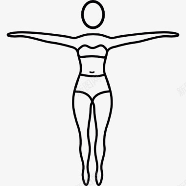 女性生殖女子游泳衣图标图标