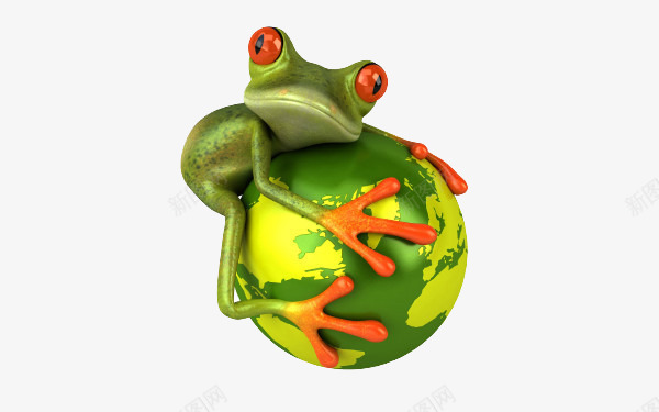 绿色青蛙抱着地球png免抠素材_88icon https://88icon.com 地球 抱着 环保 绿色 青蛙