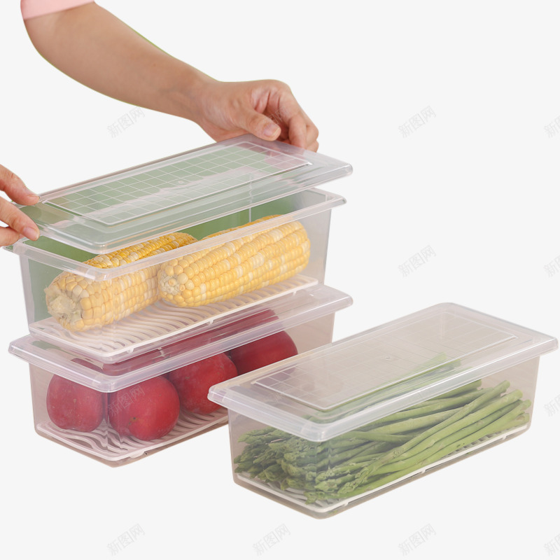 实物蔬菜食品收纳盒png免抠素材_88icon https://88icon.com 产品实物 保鲜盒 蔬菜