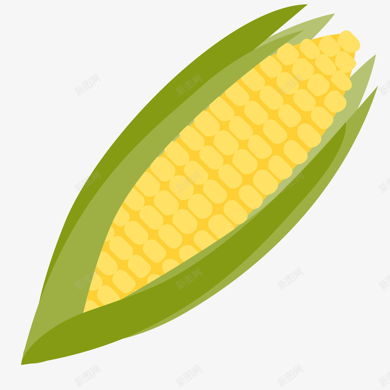 卡通玉米植物矢量图ai免抠素材_88icon https://88icon.com 卡通 植物 玉米 蔬菜 食材 食物设计 矢量图