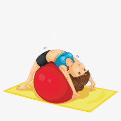 瑜伽锻炼矢量图素材