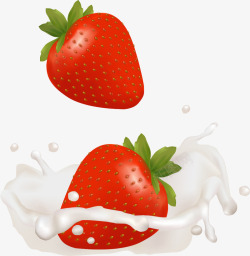 草莓牛奶素材