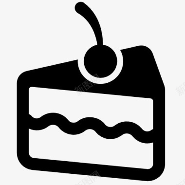 矢量蛋糕牡丹蛋糕图标图标