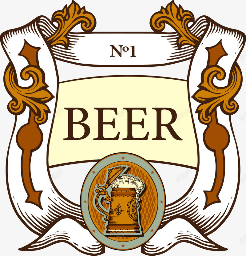 黄色标签图案png免抠素材_88icon https://88icon.com beer 啤酒 图案 徽章 标签 简约 装饰图案 黄色