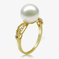 白色珍珠戒指素材
