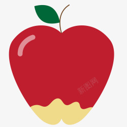 扁平化红苹果卡通扁平水果苹果高清图片