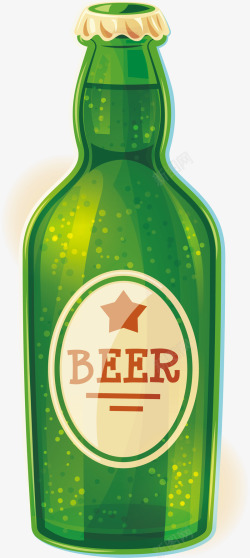 绿色啤酒瓶素材