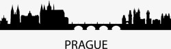手绘Prague城市图素材