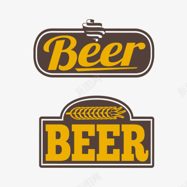精美啤酒标签图标图标