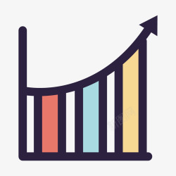 彩色柱形数据分析素材