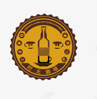 矢量设计模板咖啡啤酒logo图标图标