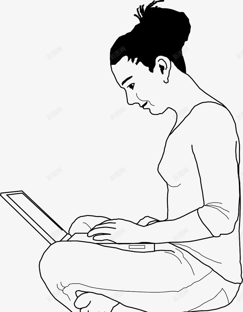 工作中的人png免抠素材_88icon https://88icon.com 女士 女性 工作 成年人 电脑