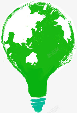 手绘绿色环保地球素材