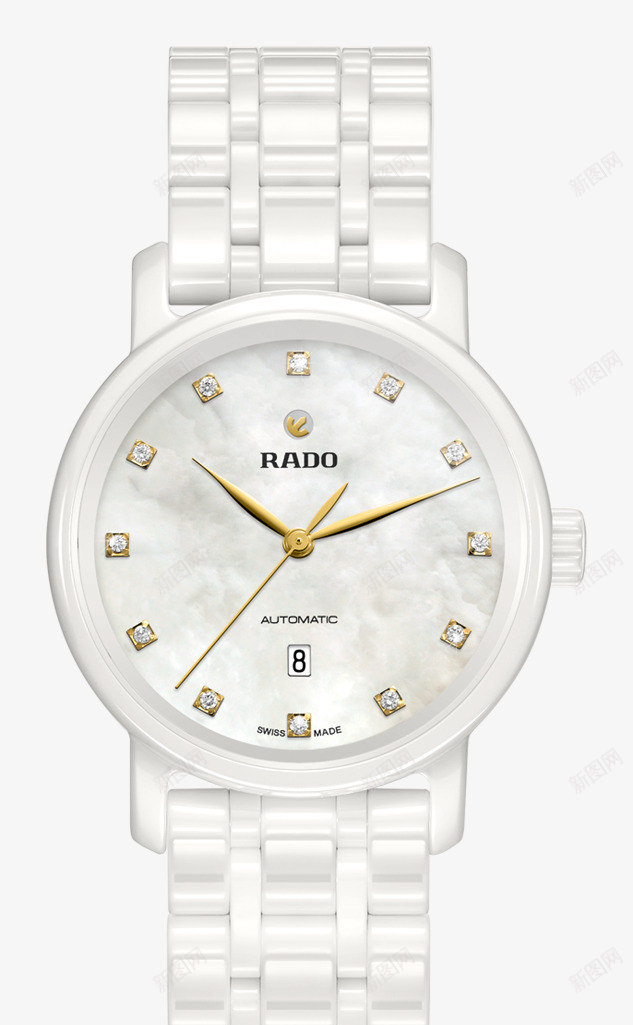 白色镶钻手表女表雷达腕表png免抠素材_88icon https://88icon.com RADO 产品实物 女士表 女表 手表 机械表 腕表 雷达