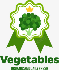Vegetables有机蔬菜标签高清图片