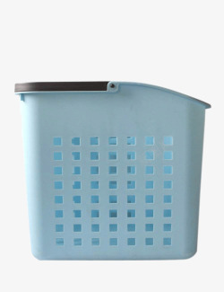 蓝色塑料洗衣篮素材