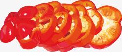 青椒红椒切开的红辣椒图矢量图高清图片
