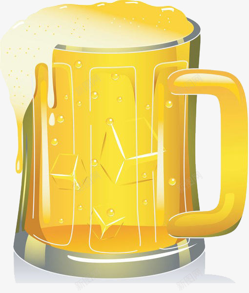 一杯啤酒插画png免抠素材_88icon https://88icon.com 一杯啤酒插画 卡通扎啤 玻璃杯 矢量啤酒 饮料