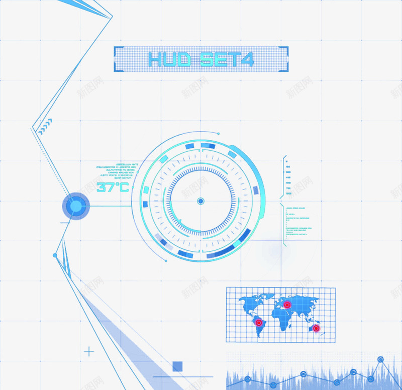 科技指引png免抠素材_88icon https://88icon.com 分析地球 科技分析 科技指引 科技背景 蓝色转轮