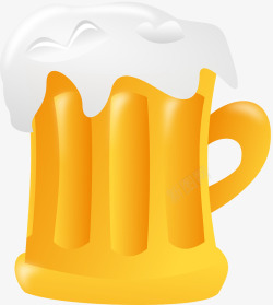 黄色的啤酒杯素材