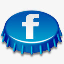 啤酒帽Facebook啤酒瓶盖社交网络图标图标