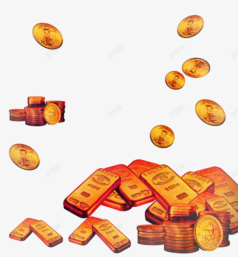 散落的金币png免抠素材_88icon https://88icon.com 金币 金钱 黄金