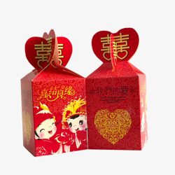 结婚庆用品红色创意喜糖包装高清图片
