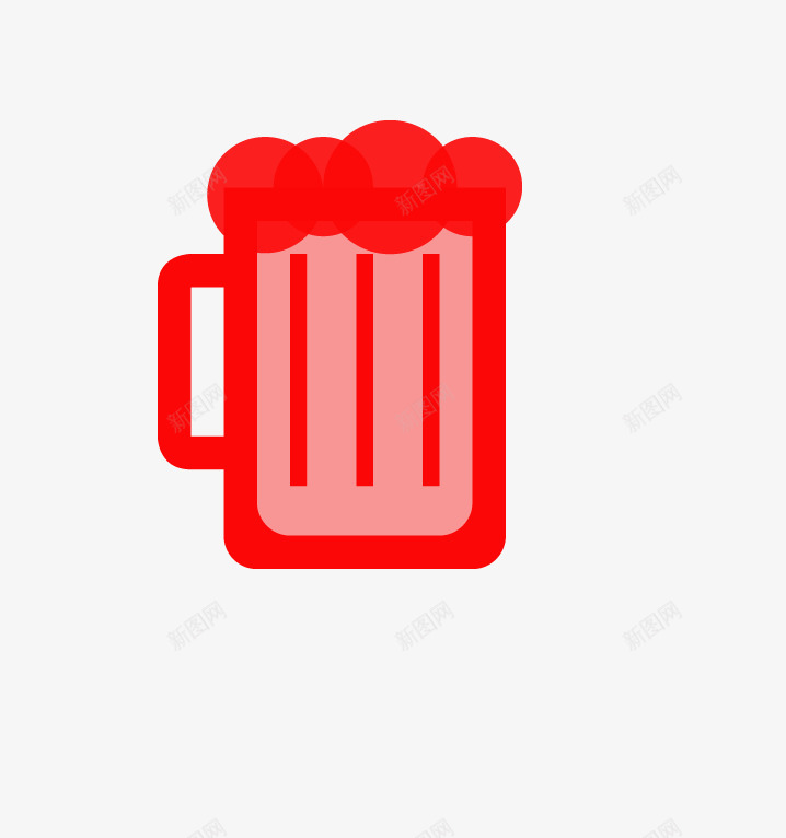 红色啤酒杯png免抠素材_88icon https://88icon.com 一杯 剪影 卡通 啤酒 啤酒杯 手绘 简图 红色