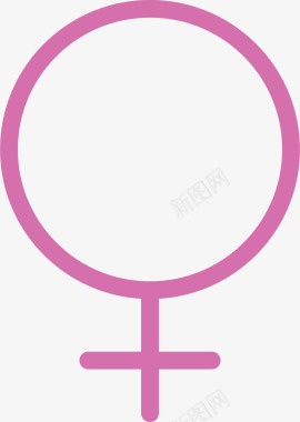 粉色女生符号图标图标
