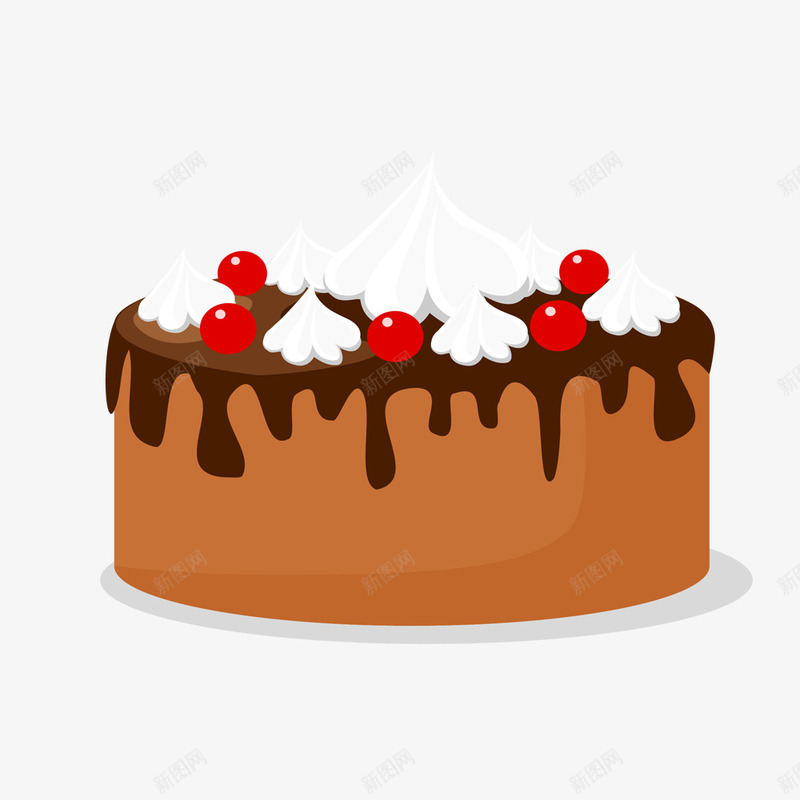 手绘卡通奶油巧克力蛋糕png免抠素材_88icon https://88icon.com nb 巧克力蛋糕 手绘奶油蛋糕 樱桃蛋糕 甜品 生日蛋糕 美味 美食 蛋糕 西餐美食 食物 餐饮美食