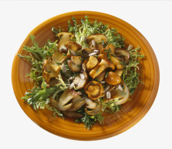 开胃菜蘑菇沙拉高清图片
