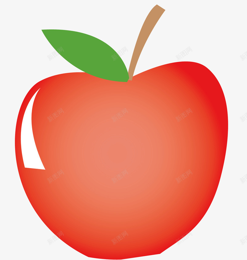 一个红色大苹果png免抠素材_88icon https://88icon.com 大苹果 水果 水果蔬菜 红色食物 绿色的叶子 超市 食物
