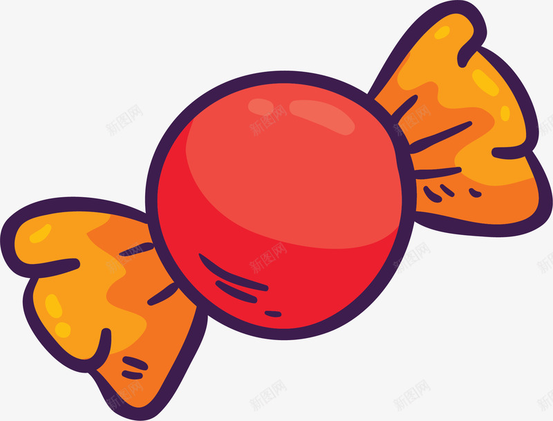 万圣节红色糖果png免抠素材_88icon https://88icon.com 万圣节 手绘 涂鸦 矢量图案 糖果 红色 装饰