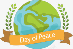 世界地球国际和平日矢量图素材