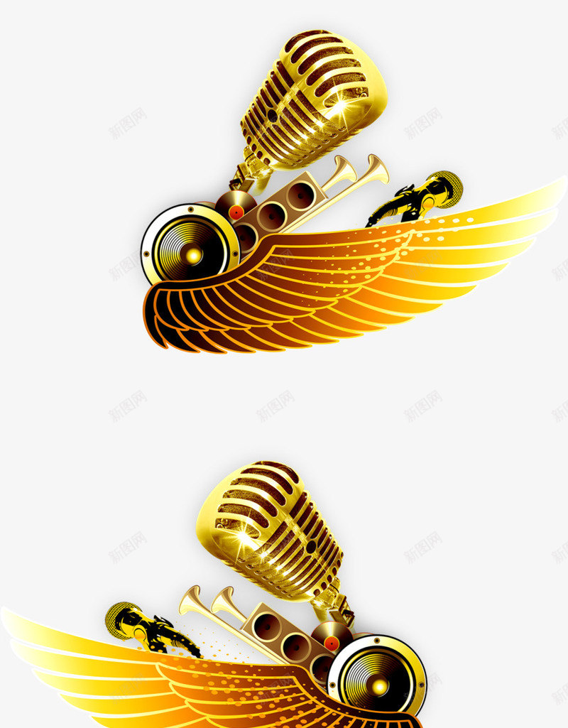 翅膀png免抠素材_88icon https://88icon.com 翅膀 金色 音响
