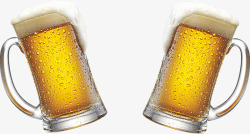 实物啤酒节两杯啤酒素材