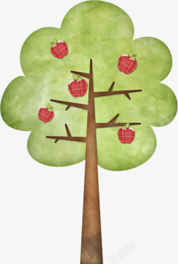 卡通苹果树素材