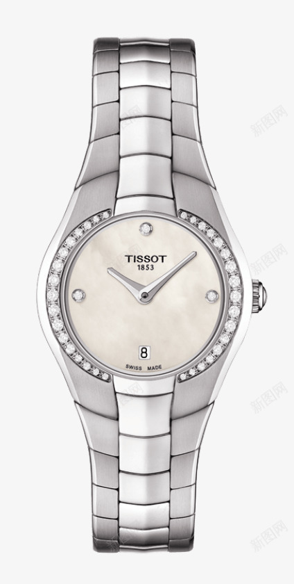 天梭镶钻腕表手表银色女表png免抠素材_88icon https://88icon.com TISSOT 产品实物 天梭 女士表 女表 手表 机械女表 腕表