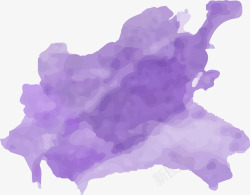 紫色水墨喷溅素材