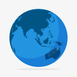 蓝色圆形地球素材