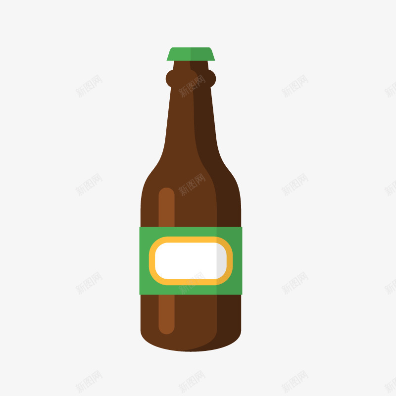 一瓶啤酒png免抠素材_88icon https://88icon.com 啤酒 素材 酒
