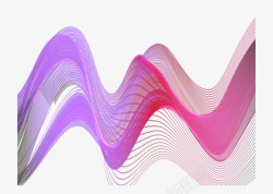 彩色曲线抽象线条图矢量图素材