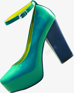 绿色高跟鞋女性鞋子天猫素材