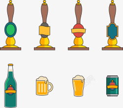 金属啤酒盖啤酒啤酒工具矢量图高清图片