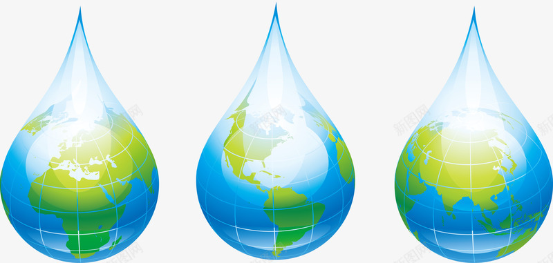 节约用水png免抠素材_88icon https://88icon.com 保护地球 环保 绿色植物 节约用水