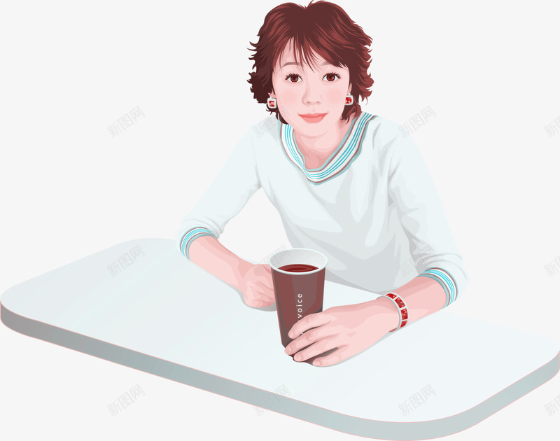 年轻女性png免抠素材_88icon https://88icon.com 女士 女士图片 女性 女性图片 手绘人物图片