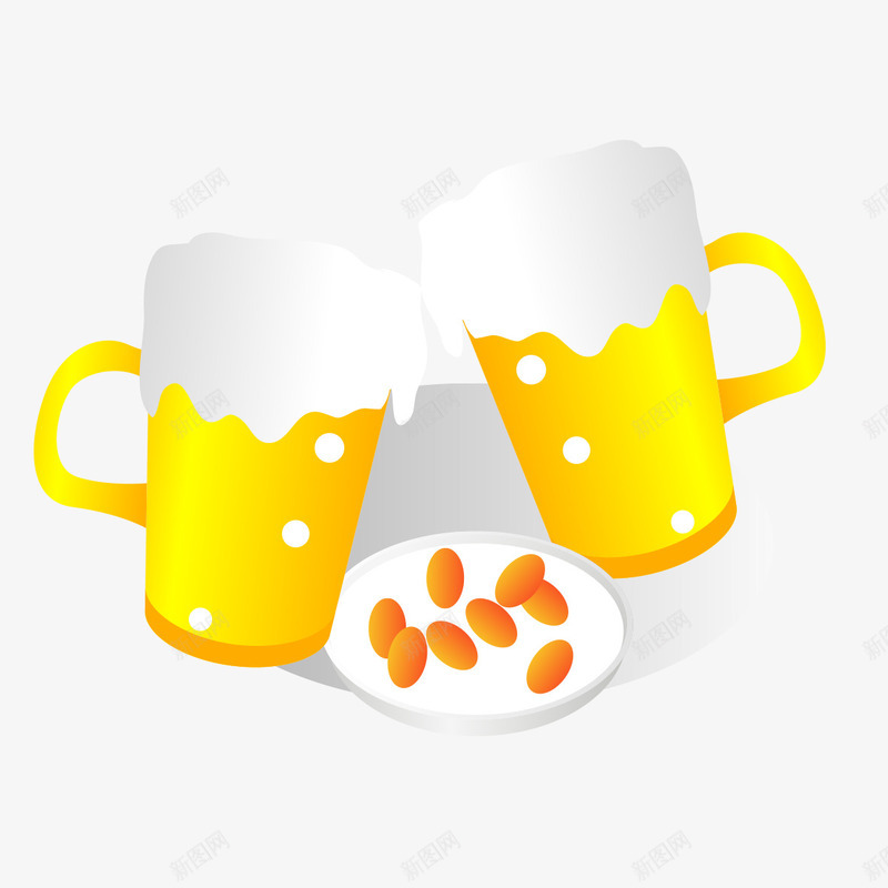 黄色啤酒杯png免抠素材_88icon https://88icon.com 啤酒 杯 酒杯 黄色