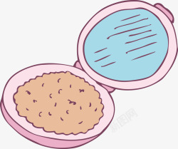卡通粉盒矢量图素材