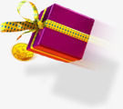 紫色的礼品礼物包装盒素材